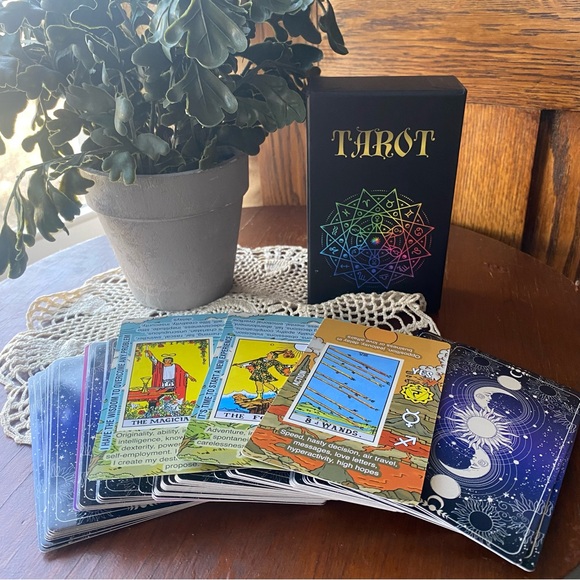 2 Tarot Learning Decks. Golden Art Nouveau Tarot Deck & Easy Tarot. - Picture 3 of 9